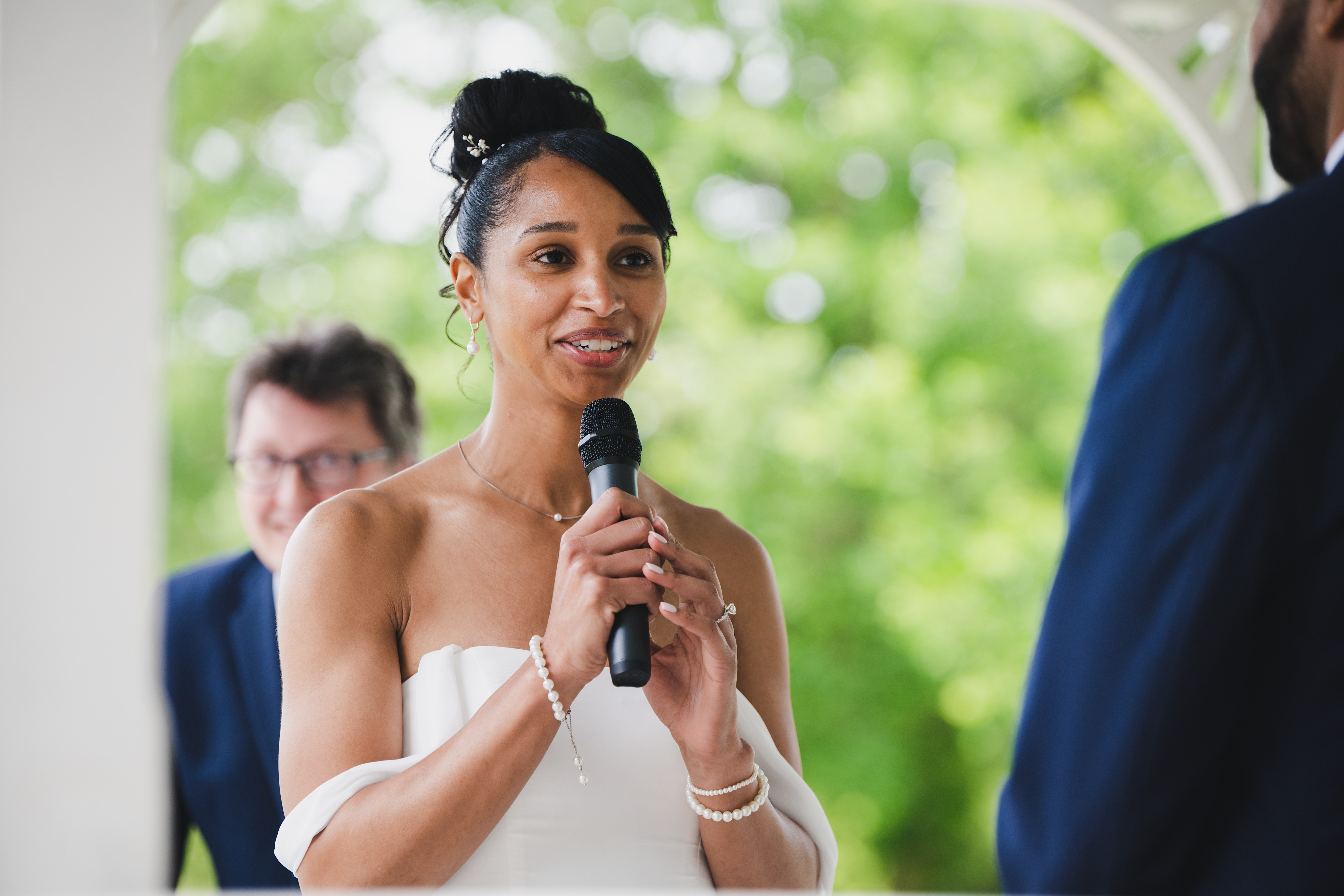 Bride sharing vows